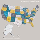 3D USA Map Country Installed