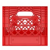 Square Red Plastic Milk Crate 16qt (4 gallon)