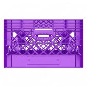 Rectangle Purple Plastic Milk Crate 24qt (6 gallon)