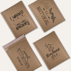 Custom Printed Brown Kraft Bubble Mailers