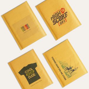 Custom Printed Golden Kraft Bubble Mailers